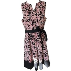Carmen Marc Valvo Pink Floral Dress